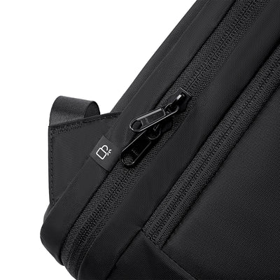 MARK RYDEN Global black splash-proof commuter backpack zipper with anti-theft detail