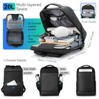 Premium black anti-theft backpack with 20L capacity - Mark Ryden Global