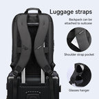 Mark Ryden UrbanLite Pro backpack - sleek black water-resistant business travel bag with luggage straps