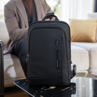 UrbanLite Pro: Sleek & Water-Resistant Business Travel Backpack Black