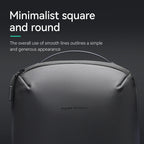 Mark Ryden minimalist gray laptop backpack with smooth lines