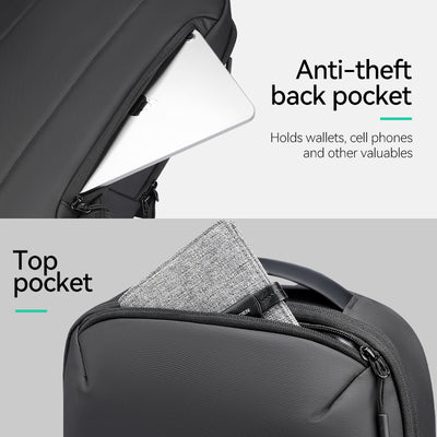 ZenOrganizer: Practical Compact Laptop Backpack for Daily Use Gray
