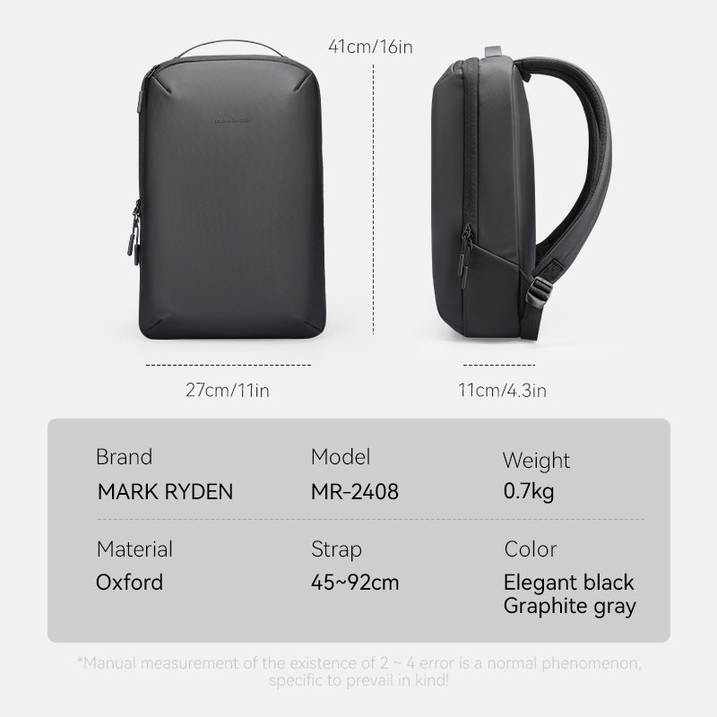 ZenOrganizer MR2408: Practical Compact Laptop Backpack for Daily