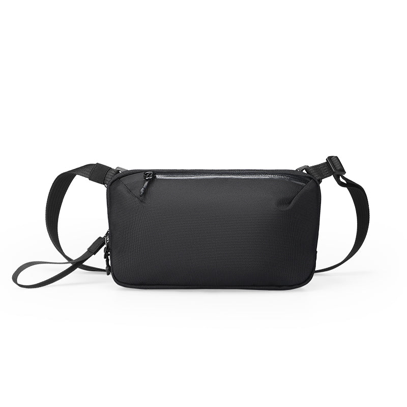 Black convertible toiletry crossbody bag for modern travelers - MarkRyden Global