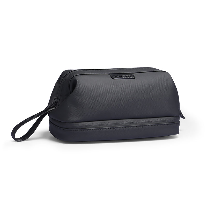 Mark Ryden Global black toiletry bag with wrist strap for modern travelers