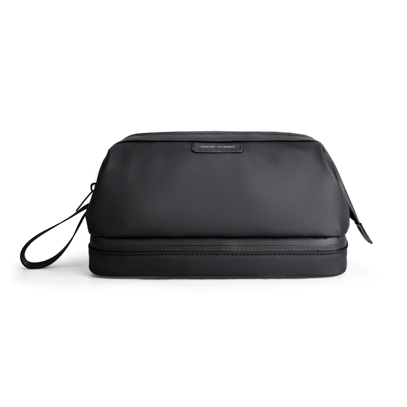 Switchstorage V black toiletry bag with wet/dry areas for modern travelers
