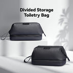Mark Ryden Global's Switchstorage V toiletry bag - black divided wet/dry travel organizer with wrist strap