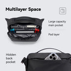 AquaLite waterproof PU leather sling bag with multilayer space, large capacity main pocket, hidden back pocket - Mark Ryden Global