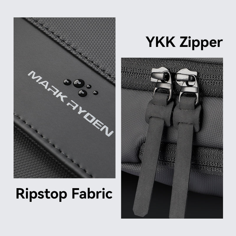 Mark Ryden waterproof sling bag - ripstop fabric & YKK zipper detail