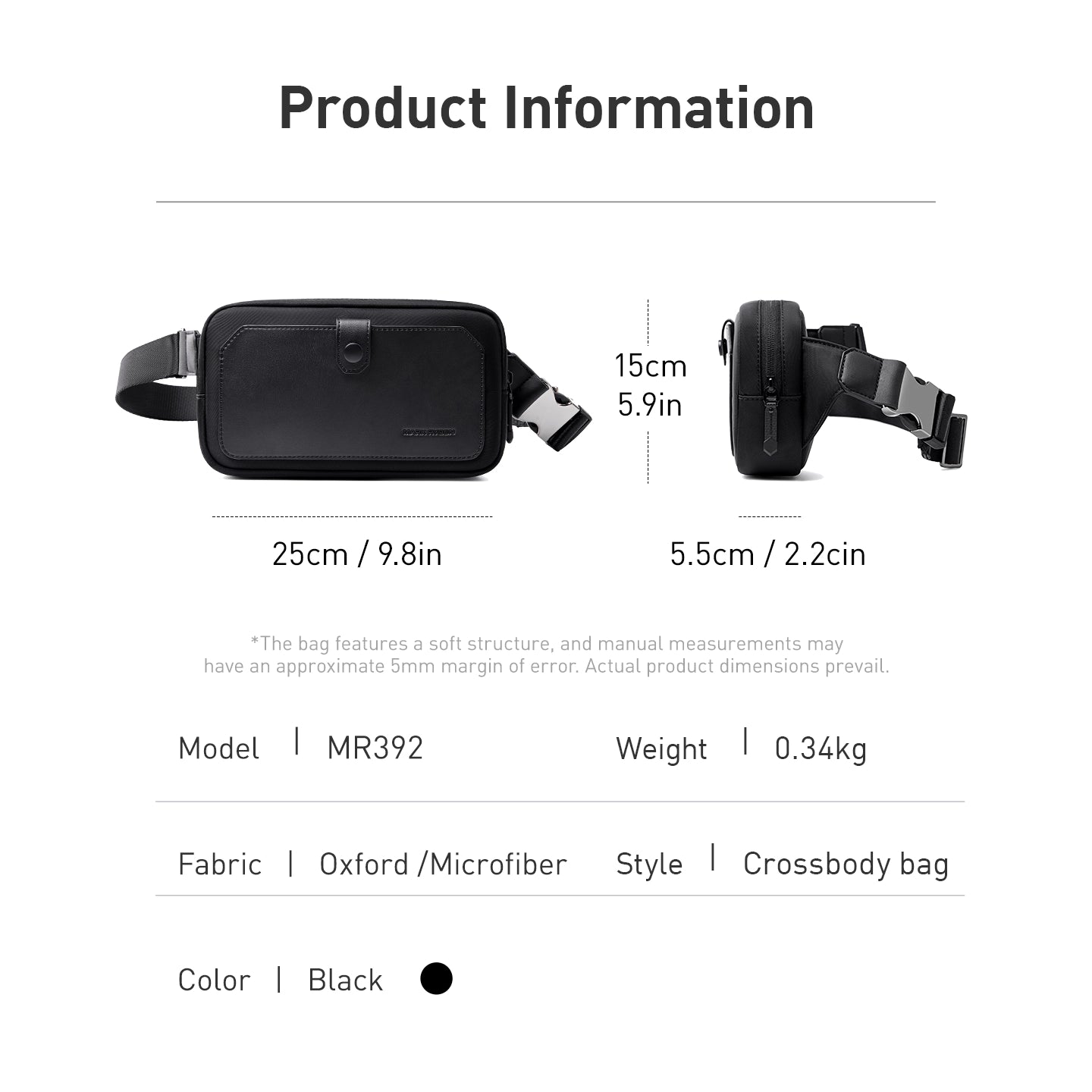 MetroCatch: 2L Sling Bag with Quick-Release Metal Buckle for City Explorers
