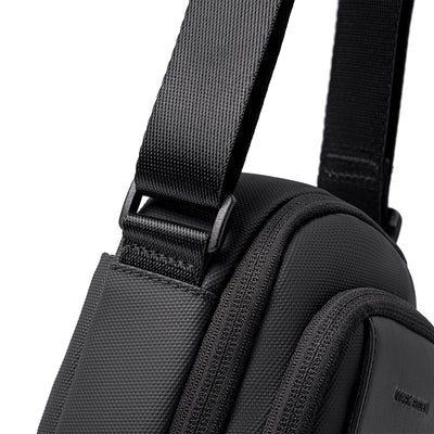 ZipCube: 3-Zip Mini Crossbody Phone Bag with Splash-Resistant Fabric for Men