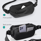 Mark Ryden black waterproof tri-compartment sling pack for commute