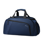 Mark Ryden TripVault navy blue travel duffel bag with separate shoe compartment for gym
