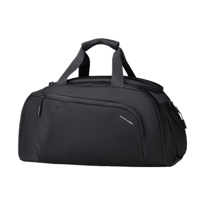 Mark Ryden Global black travel duffel bag with separate shoe compartment for gym - modern design