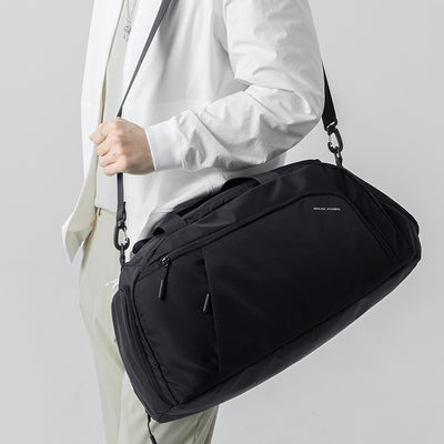 Mark Ryden Global black anti-theft travel duffel bag with separate shoe compartment for gym
