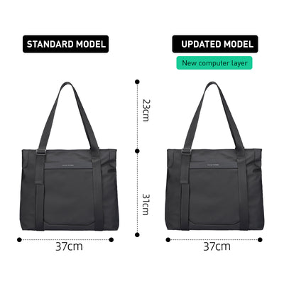 Mark Ryden Global TechSafe messenger bag comparison: standard vs updated model with new computer layer