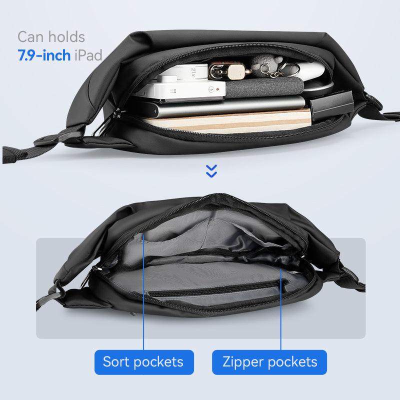 Mark Ryden Global MetroFlex crossbody bag holds 7.9-inch iPad with sort/zipper pockets