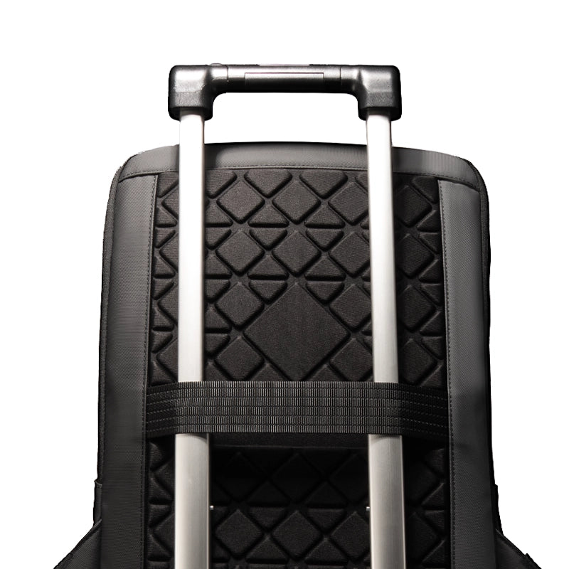 Mark Ryden backpack with luggage handle attachment system
