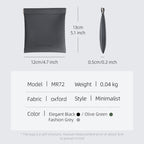 Mark Ryden Global secure coin pouch - minimalist design, elegant black, oxford fabric, MR72 model