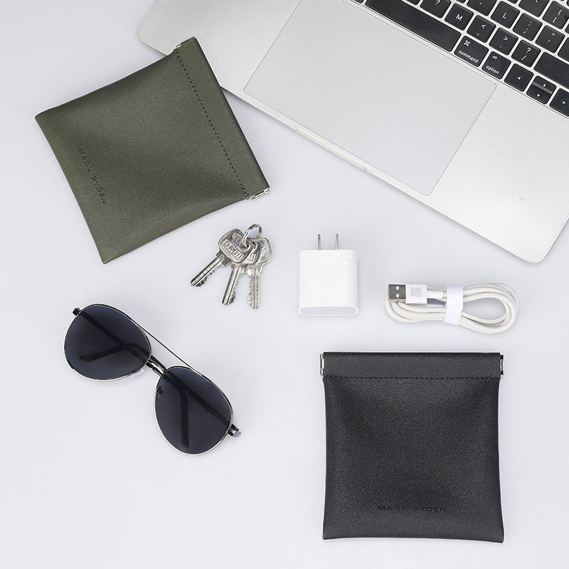 Mark Ryden Global secure olive green anti-theft coin pouch