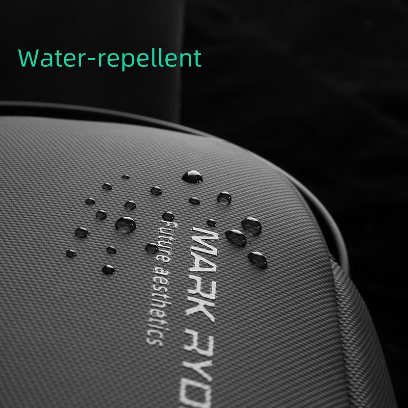 Mark Ryden water-repellent sling bag with droplets