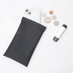 Black Mark Ryden sunglasses pouch with phone & coins - multifunctional travel accessory