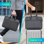 MarkRyden Classic III 15.6" laptop briefcase dark gray portable luggage strap