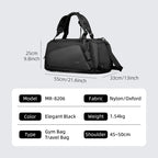 Mark Ryden Global Elegant Black Spacious Polyester Travel Bag w/Dimensions