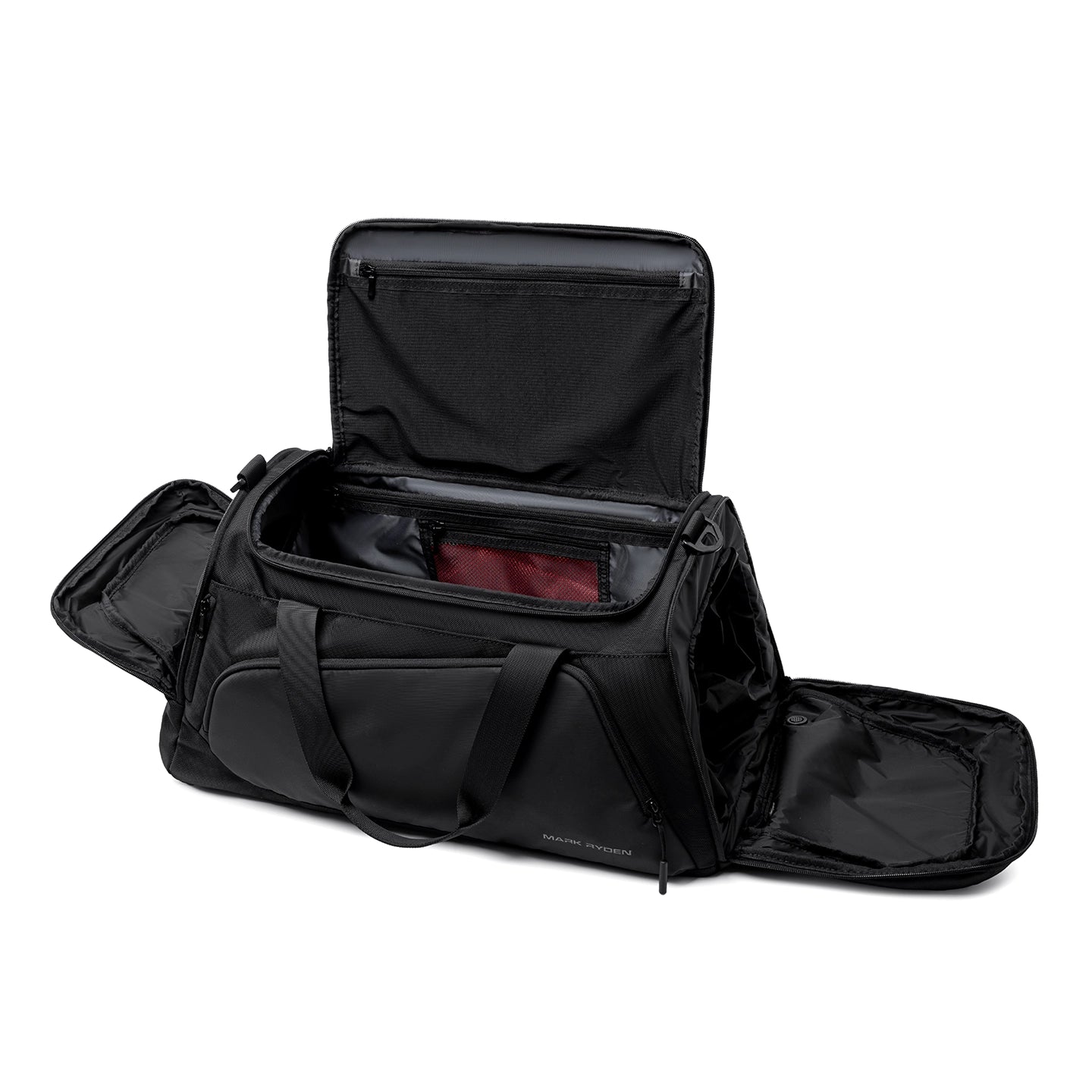 Mark Ryden Global black gym travel duffel with wide-open design