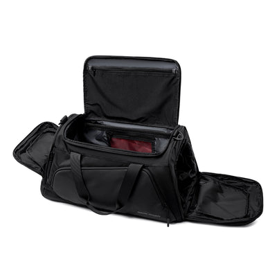 Mark Ryden Global black gym travel duffel with wide-open design