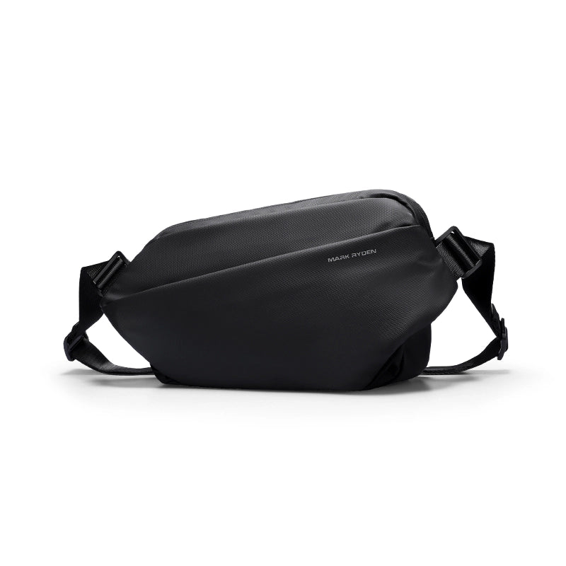 Mark Ryden black leather anti-theft large capacity city messenger bag