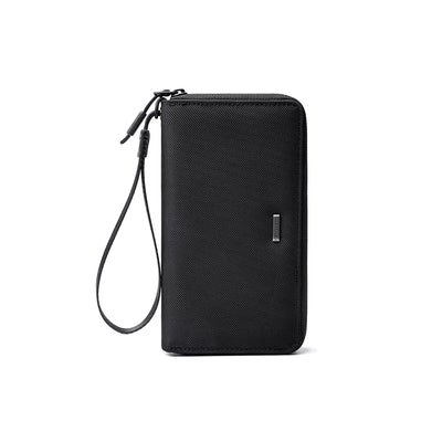 TetherZip: Wristlet Coin Wallet with Detachable Carry Strap and Inner Zipper Pocket