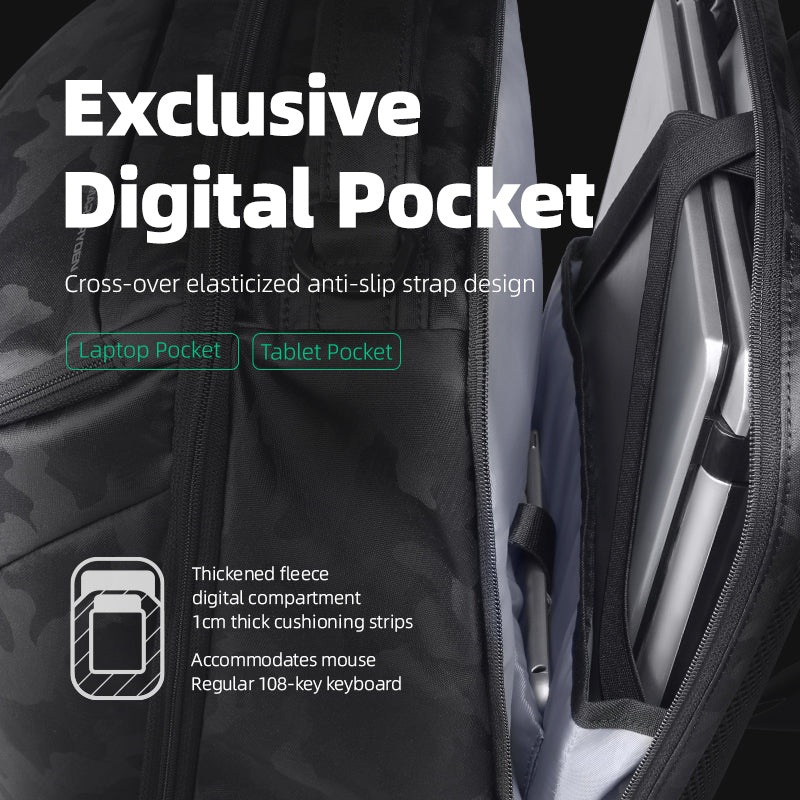 MarkRyden Compacto Pro I 30L tactical commuter backpack with exclusive digital pocket features