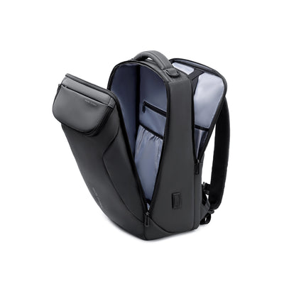 Mark Ryden Compacto Pro futuristic daily backpack - black with open compartments, large capacity