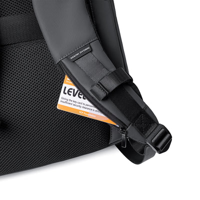 Mark Ryden Compacto Pro anti-theft backpack - black mesh with zippered pocket