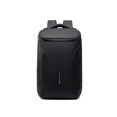 Mark Ryden Compacto Pro black futuristic backpack with multiple zippers
