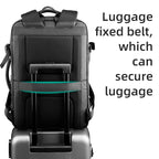 Mark Ryden black water-repellent multifunctional backpack with luggage securing belt