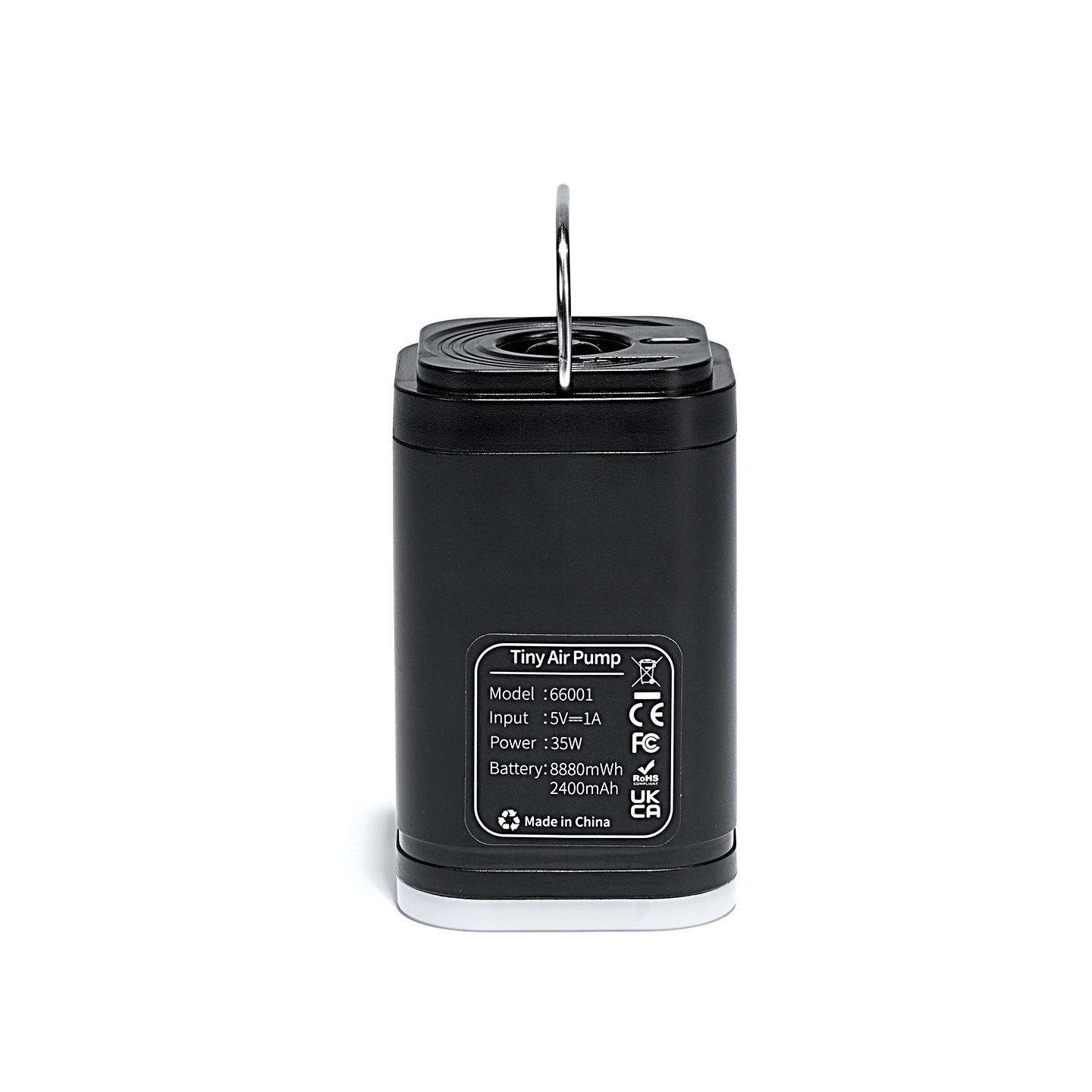 Tiny black lightable air pump for zip-lock bags | MarkRyden Global