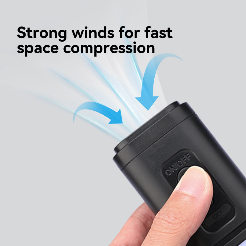 Black portable air pump for zip-lock bags with strong compression