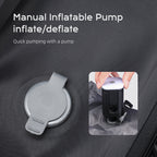 Manual inflatable pump for compression bags - inflate/deflate travel gear