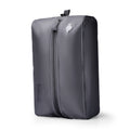 Gray Mark Ryden VacSpace sealed compression bag with zipper and valve, designed to create more space for travel essentials.