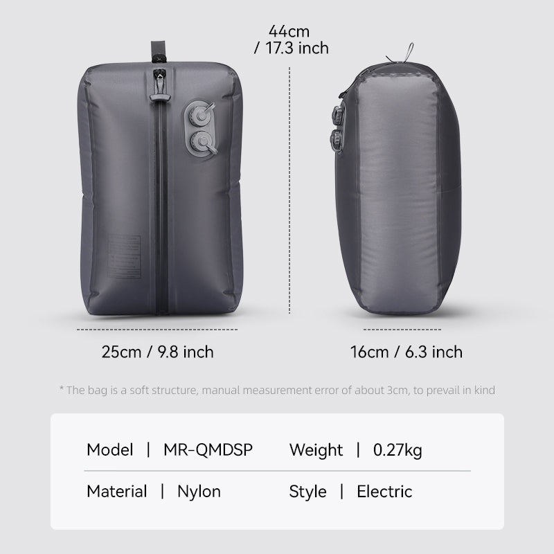 MarkRyden Global VacSpace Pro gray nylon self-compressing ziplock bag for clothing organization