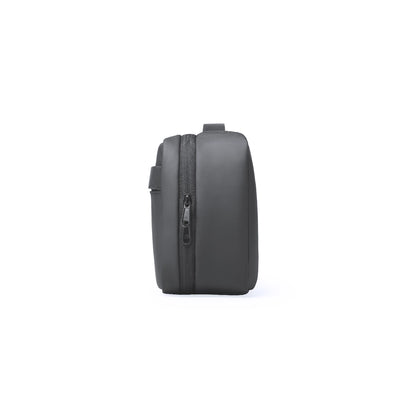 Compact black multi-layer washbag with zipper | MARK RYDEN Global travel essential