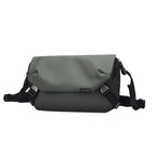 Mark Ryden Harvey multifunction gray/black leather waterproof messenger bag with adjustable straps