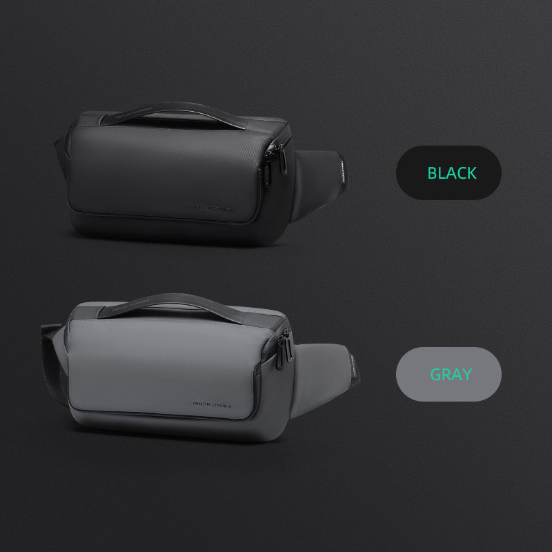 Mark Ryden Global compact cross-body sling bag, black and gray, daily essentials