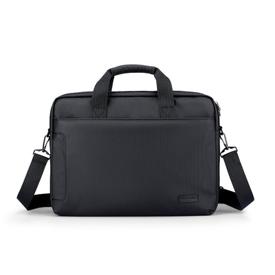 MarkRyden Classic IV black commuter briefcase with handles & shoulder strap, fits 14/15.6" laptops