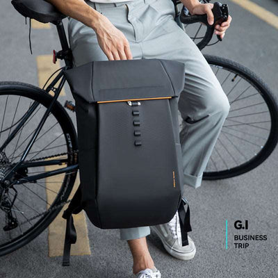 MARK RYDEN black 180° closure multi-functional backpack by bicycle for business trip