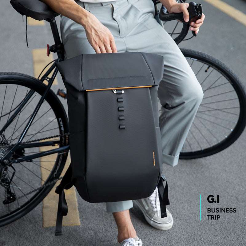 MARK RYDEN black 180° closure multi-functional backpack by bicycle for business trip