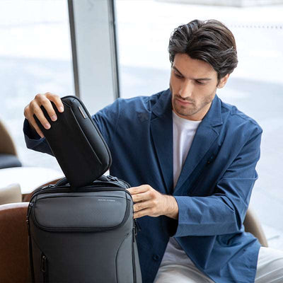 Mark Ryden Switchstorage II waterproof anti-theft multi-functional storage bag on gray luggage