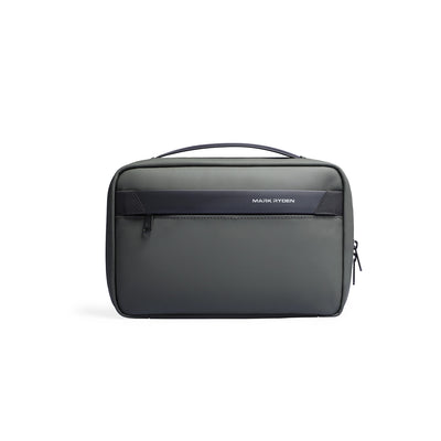 Dark gray Mark Ryden compact washbag with handle - travel essential